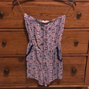 Strapless Multicolor Romper